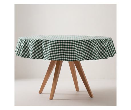 Tkanina za oblu otpornu okruglu stolnjaku Vichy - 160x160cm - zelena