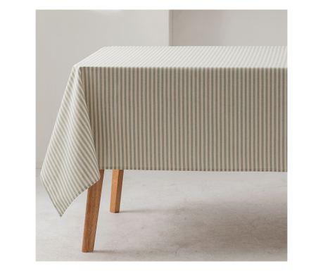 Krpa za stol otporna na mrlje s finim prugama 100% pamuk - 140x300cm - Aqua