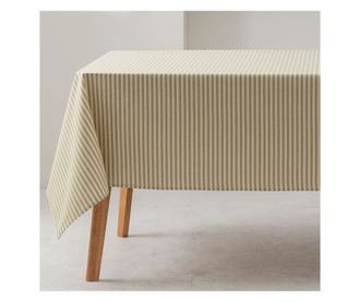 Krpa za stol otporna na mrlje s finim prugama 100% pamuk - 140x180cm - Zelena