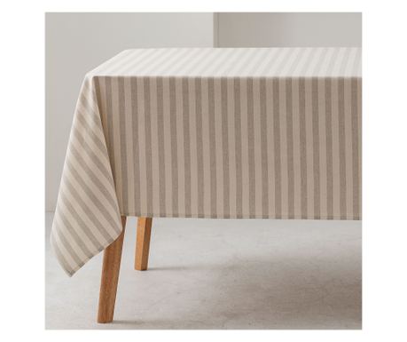 Široke pruge Otporni na mrlje Stoljnjak 100% pamuk - 140x300cm - Svijetlo siva