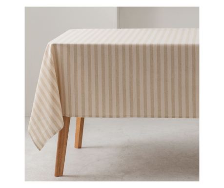 Široki prugasti otporni stolnjak od 100% pamuka - 140x180cm - lan