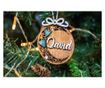 Glob de Craciun cu Nume Personalizat HH905 din Lemn Model Brad de Craciun thumbnail 3