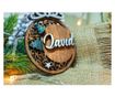 Glob de Craciun cu Nume Personalizat HH905 din Lemn Model Brad de Craciun thumbnail 4