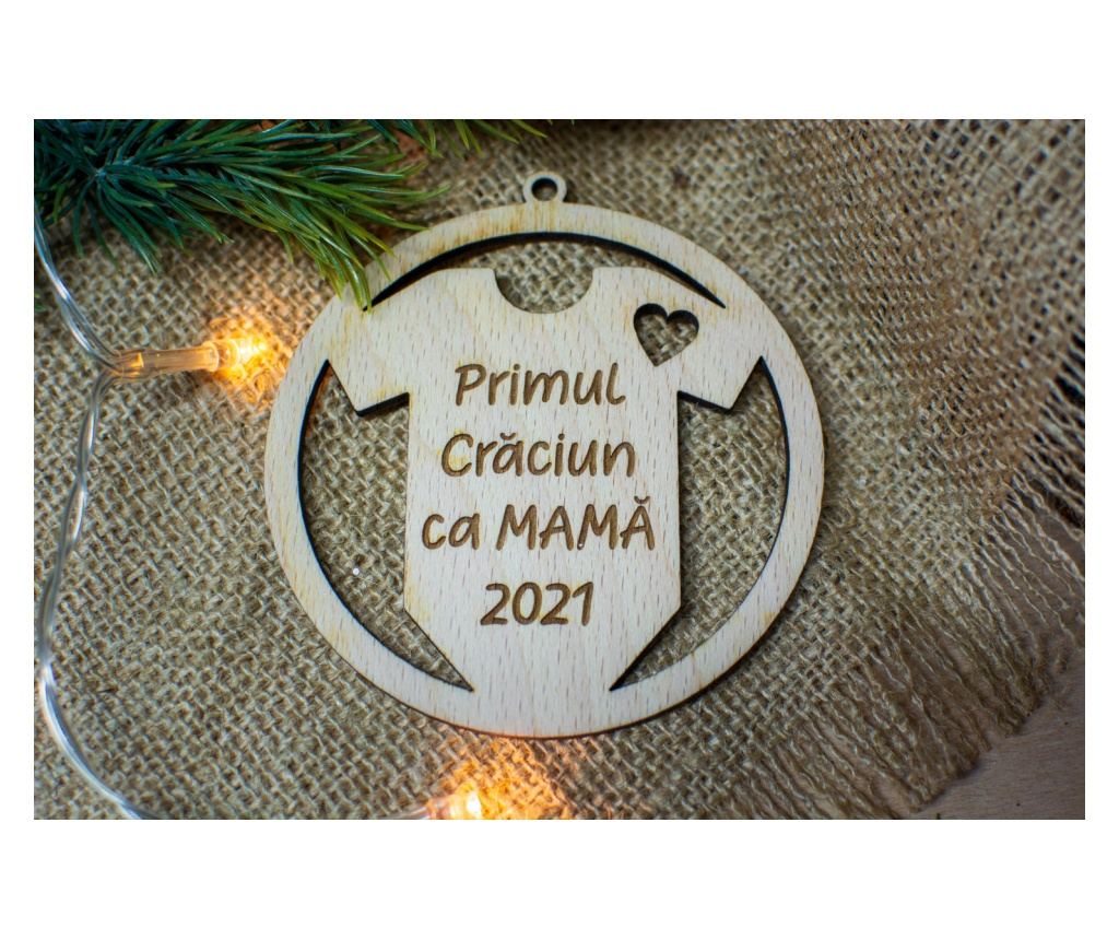 Glob de Craciun HH903 din Lemn Model Primul Craciun ca mama - 4