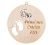 Glob de Craciun Personalizat Bebelus Copil HH897 din Lemn Model Primul meu Craciun thumbnail 1