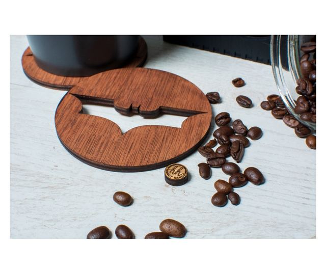 Set suporturi Personalizabil pentru pahare Batman 9 cm x 9 cm