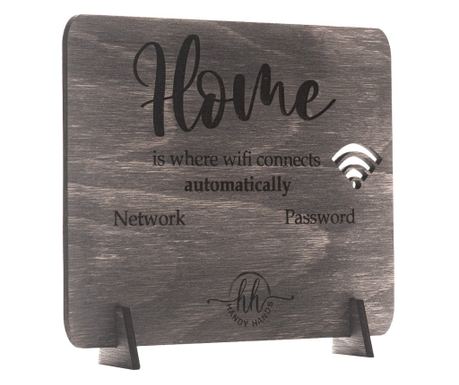 Semn de Conexiune Wifi din lemn HH980 Personalizat 16x13 cm