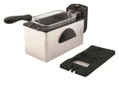 Фритюрник Electra EDF-2020SS, 2 литра, 2000W, Емайлиран контейнер, Регулируем термостат, Инокс