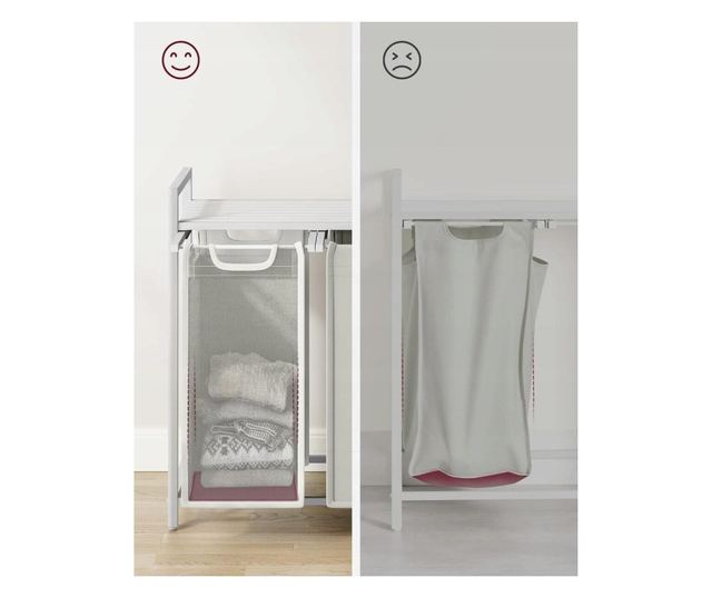 Dulap baie, Artool, placa raft MDF, cadru otel, 3 compartimente rufe, alb, 92.5x33x72 cm