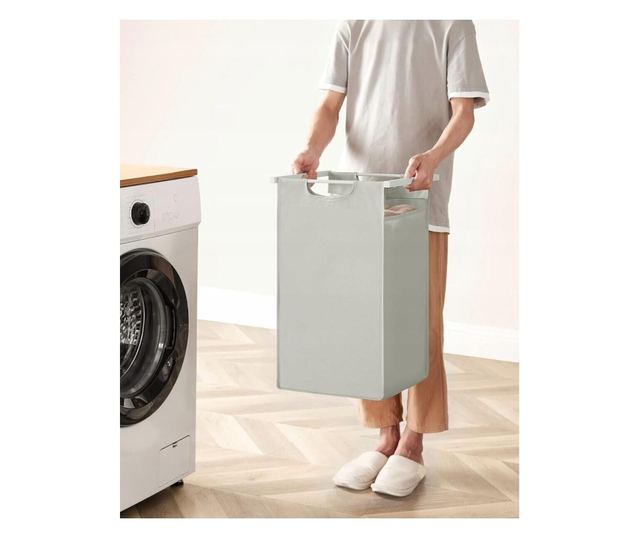 Dulap baie, Artool, placa raft MDF, cadru otel, 3 compartimente rufe, alb, 92.5x33x72 cm