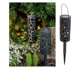 Set 4 lampi solare de gradina cu picior si agatatoare tip "Felinar" cu LED