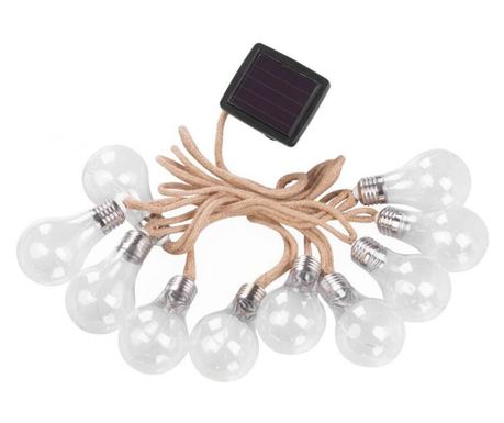 Ghirlanda solara, Strend Pro, tip sirag, de 10 becuri LED, 3.8 m