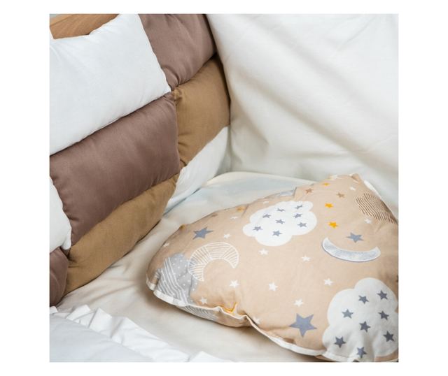 Lenjerie patut 7 piese crem