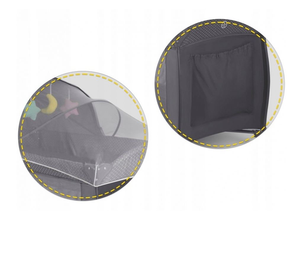 Ricokids RK-242 Zložljiva otroška posteljica - Antracit - 5