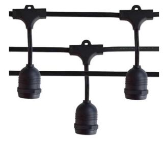 Ghirlanda Luminoasa 10M cu 10 Pendule, E27, IP65, Interconectabila