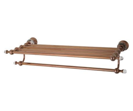 Etajera depozitare prosoape TRENDY'S,montare pe perete rose-gold
