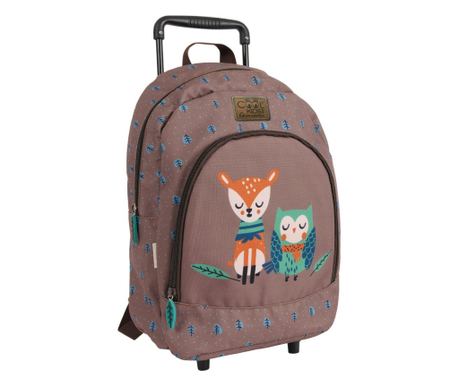 Troller táska, Perletti, Owl & Deer modell, 40 cm, Cool Kids kollekció