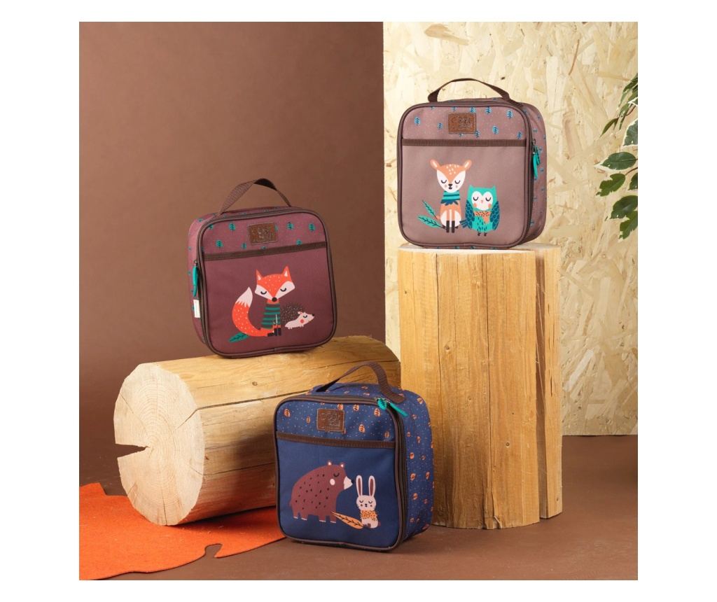 Geantă termică pentru prânz, Perletti, 21x22x11 cm, model Urs & Iepure, colecția Cool Kids - 5