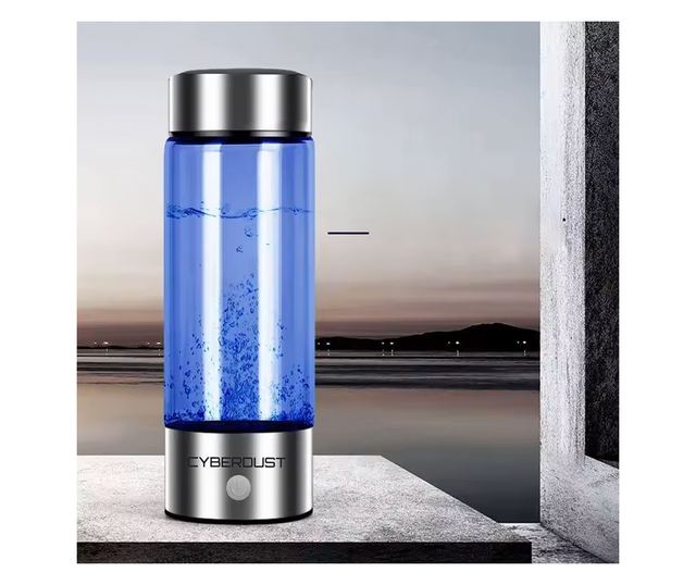 Бутилка За Генериране На Водородна Вода CYBERDUST, Презареждаема, USB, Бърза Технология За 3 Минути, 420 Мл, Преносима, Идеална