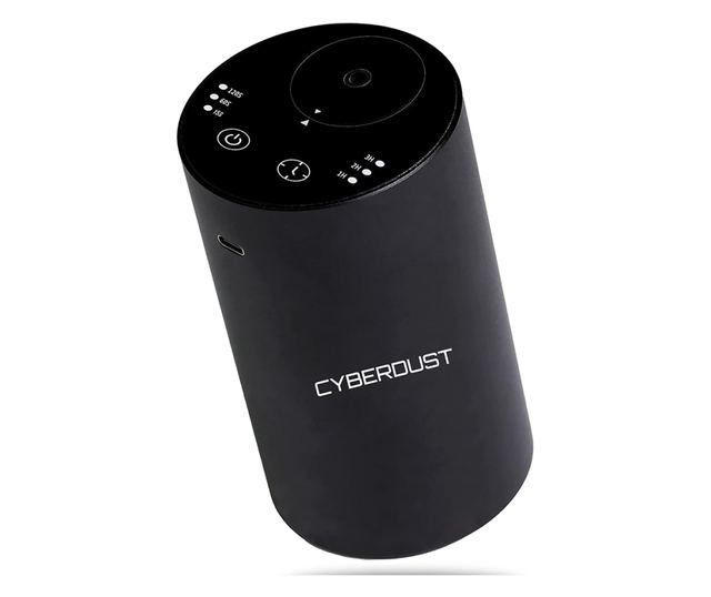 Дифузер за етерични масла CYBERDUST за автомобил, черен, технология за студен въздушен разпръскване, преносим, безшумен, безжиче