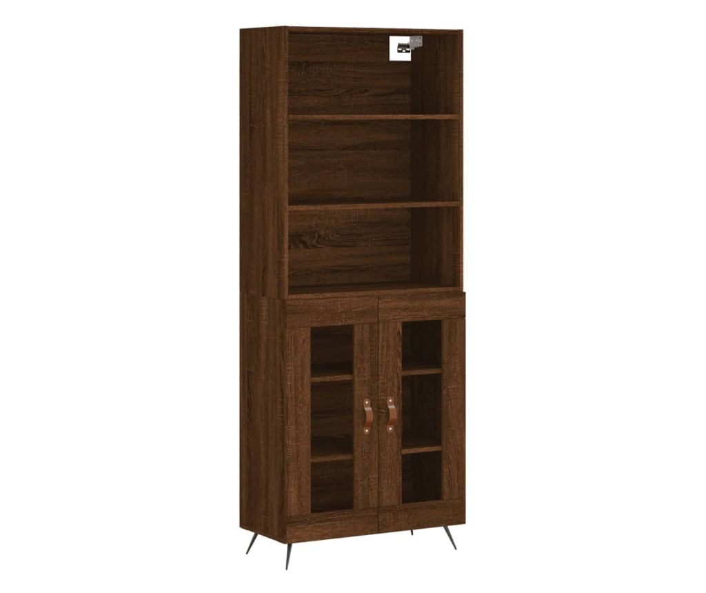 Visoka ormar, smeđi hrast, 69,5x34x180 cm, kompozitno drvo - 2