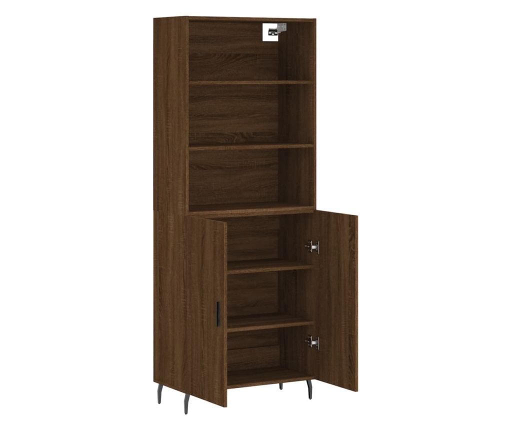 Visoka ormar, smeđi hrast, 69,5x34x180 cm, kompozitno drvo - 4