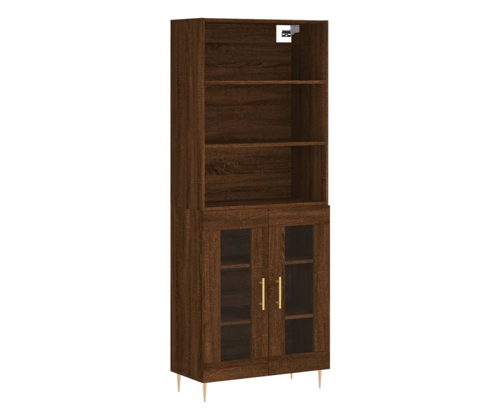 Visoka ormar, smeđi hrast, 69,5x34x180 cm, kompozitno drvo - 2