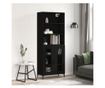 Visoka crna komoda, 69,5x34x180 cm, kompozitno drvo thumbnail 1
