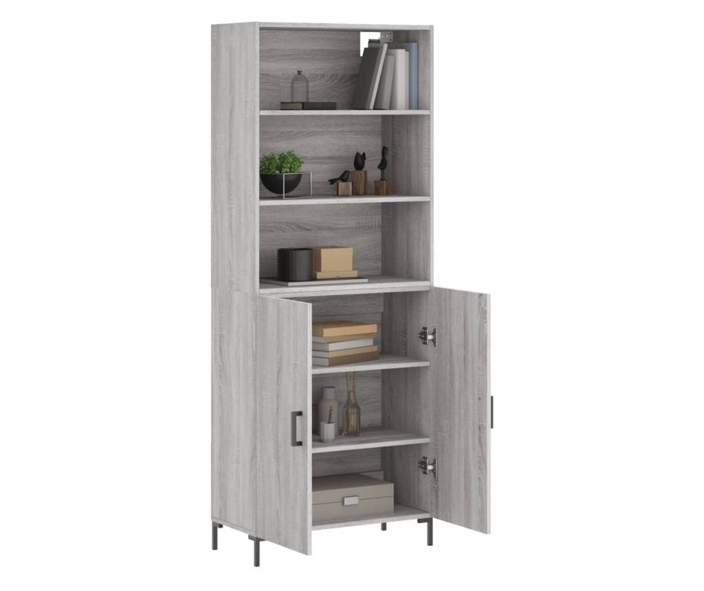 Visoka ormar, siva sonoma, 69,5x34x180 cm, kompozitno drvo - 3