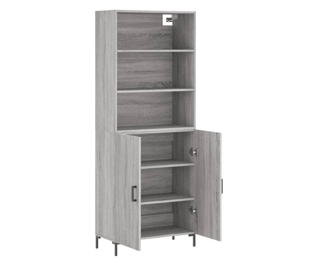 Visoka ormar, siva sonoma, 69,5x34x180 cm, kompozitno drvo - 4