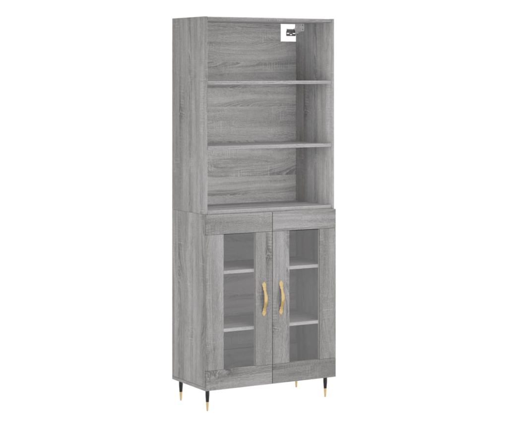 Visoka ormar, siva sonoma, 69,5x34x180 cm, kompozitno drvo - 2