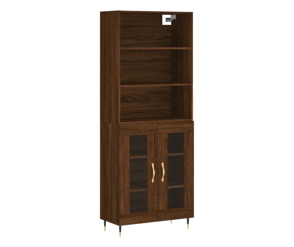 Visoki ormar, smeđi hrast, 69,5x34x180 cm, kompozitno drvo - 2