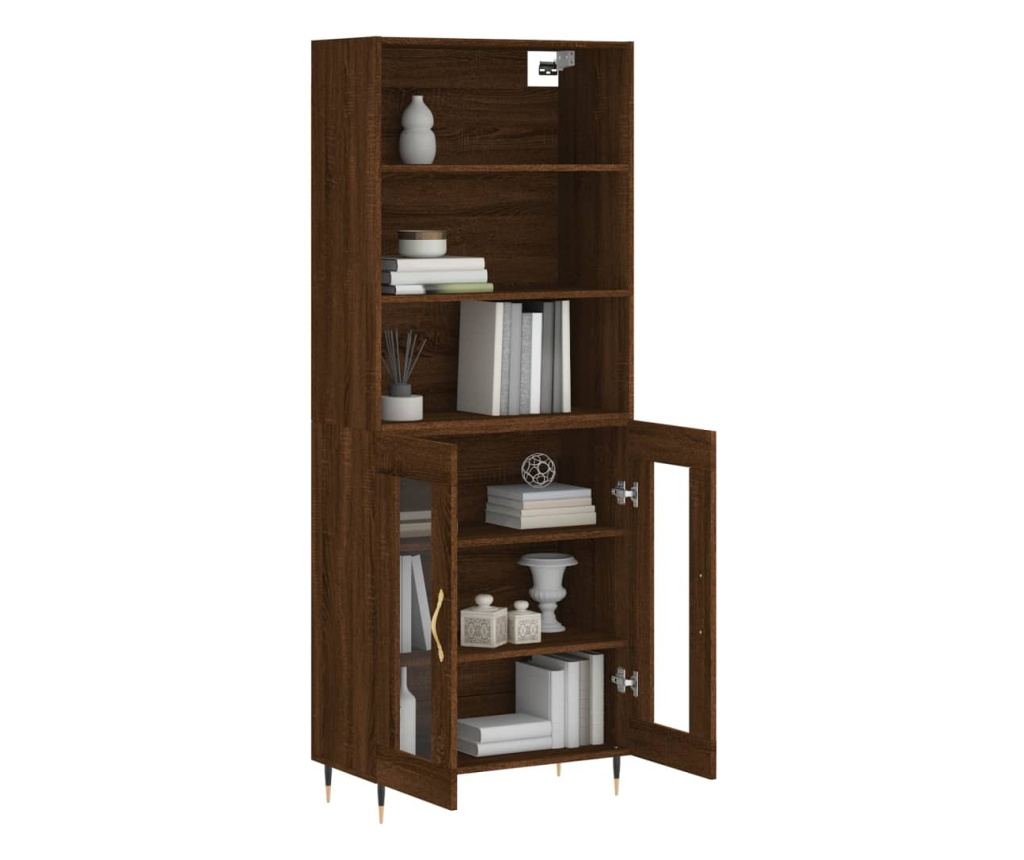 Visoki ormar, smeđi hrast, 69,5x34x180 cm, kompozitno drvo - 3