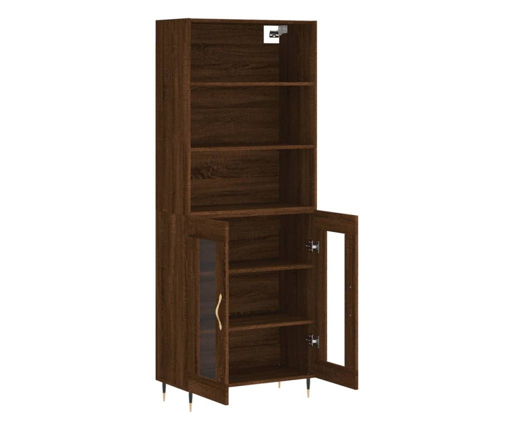 Visoki ormar, smeđi hrast, 69,5x34x180 cm, kompozitno drvo - 4