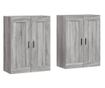 Стенни шкафове, 2 бр, сив сонома, инженерно дърво