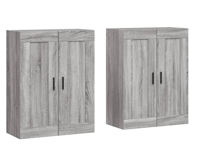 Стенни шкафове, 2 бр, сив сонома, инженерно дърво