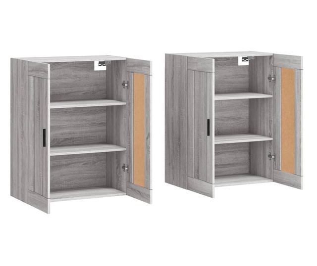 Стенни шкафове, 2 бр, сив сонома, инженерно дърво