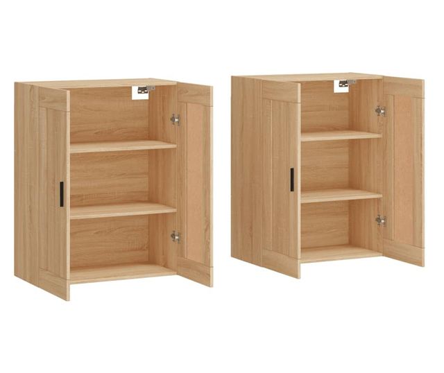 Стенни шкафове, 2 бр, дъб сонома, инженерно дърво