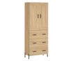 Висок шкаф, дъб сонома, 69,5x34x180 см, инженерно дърво