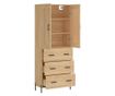 Висок шкаф, дъб сонома, 69,5x34x180 см, инженерно дърво