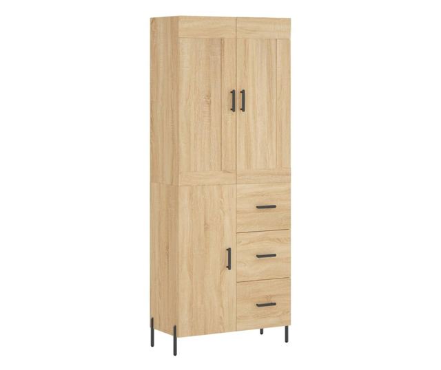 Висок шкаф, дъб сонома, 69,5x34x180 см, инженерно дърво