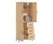 Висок шкаф, дъб сонома, 69,5x34x180 см, инженерно дърво