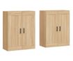 Стенни шкафове, 2 бр, дъб сонома, инженерно дърво