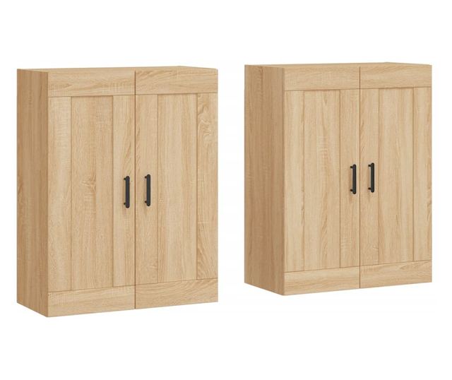 Стенни шкафове, 2 бр, дъб сонома, инженерно дърво