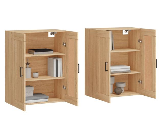Стенни шкафове, 2 бр, дъб сонома, инженерно дърво