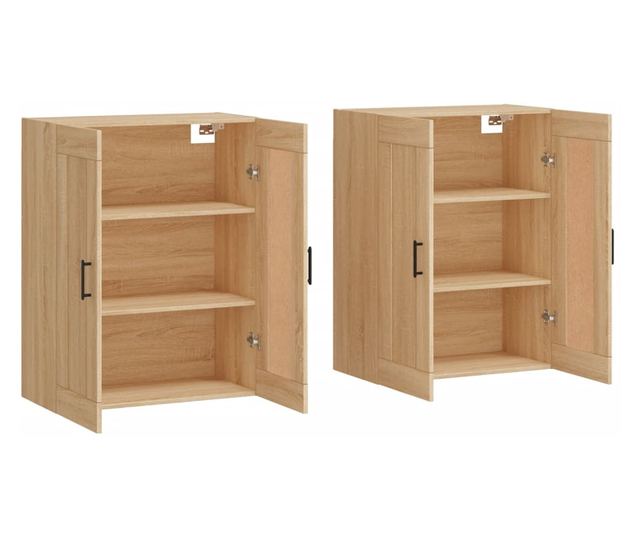 Стенни шкафове, 2 бр, дъб сонома, инженерно дърво