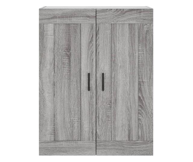 Висок шкаф, сив сонома, 69,5x34x180 см, инженерно дърво