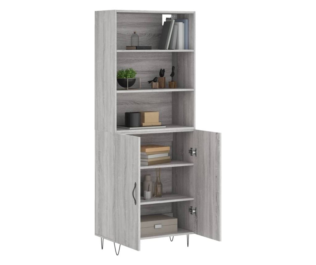Visoka ormar, siva sonoma, 69,5x34x180 cm, kompozitno drvo - 3