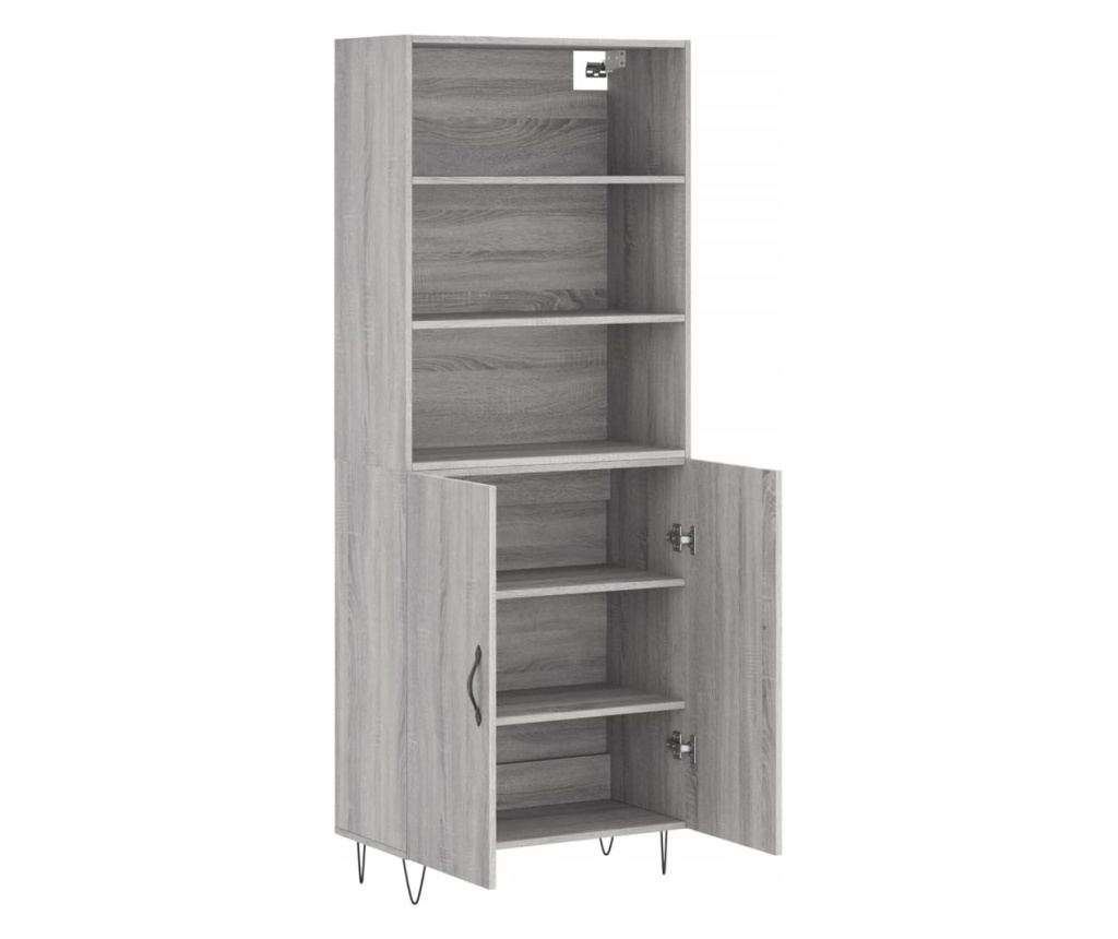 Visoka ormar, siva sonoma, 69,5x34x180 cm, kompozitno drvo - 4