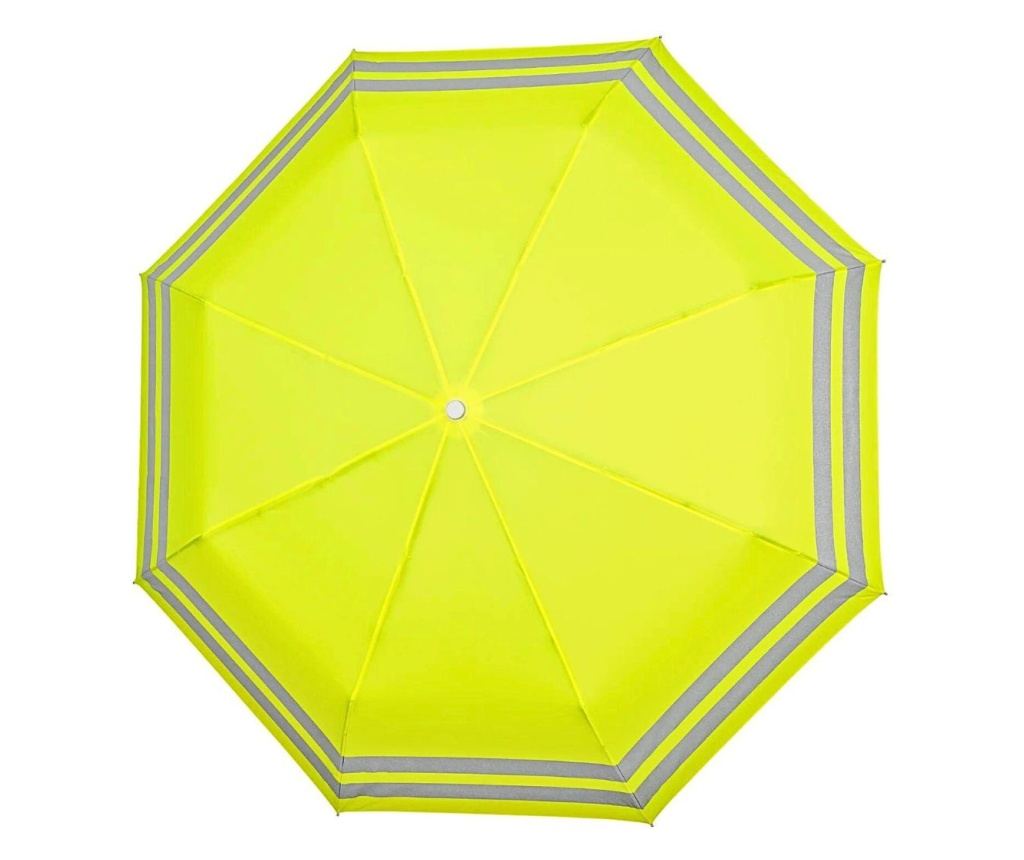 Umbrelă galbenă reflectorizantă, Perletti, 59x104 cm, colecția Perletti Technology - 5